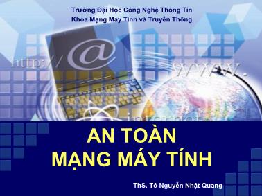 An toàn mạng máy tính - Bài 2: Các phần mềm gây hại - B. Virus máy tính