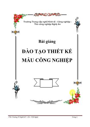 Bài giảng Đào tạo thiết kế mẫu công nghiệp