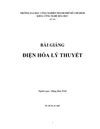 Bài giảng Điện hóa lý thuyết