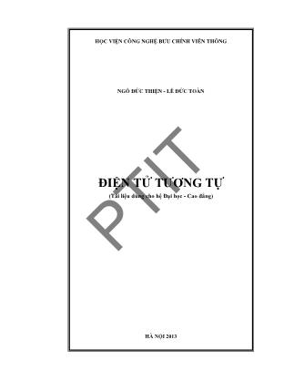 Bài giảng Điện tử tương tự