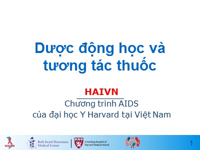 Bài giảng Dược động học và tương tác thuốc