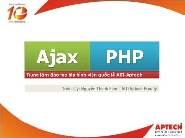 Bài giảng Giới thiệu về PHP - AJAX