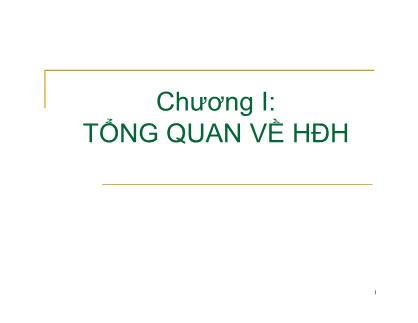 Bài giảng Hệ điều hành