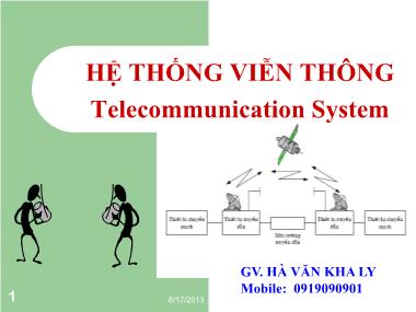 Bài giảng Hệ thống viễn thông (Telecommunication System) - Chương 4: Hệ thống thông tin điện thoại