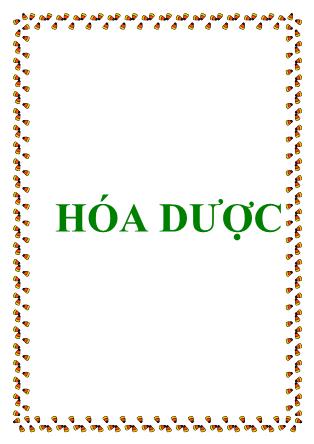 Bài giảng Hóa dược - Đặng Hoàng Hải