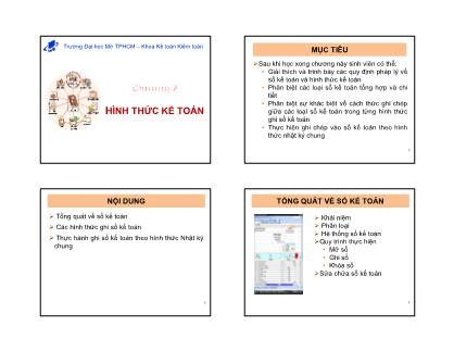 Bài giảng Kế toán tài chính 3 - Chương 2: Hình thức kế toán - ThS. Trần Tuyết Thanh