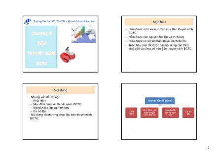 Bài giảng Kế toán tài chính 3 - Chương 6: Bản thuyết minh BCTC - ThS. Trần Tuyết Thanh