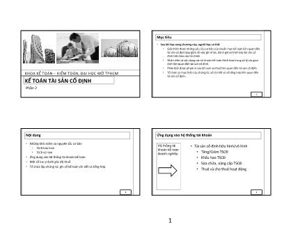 Bài giảng Kế toán tài sản cố định (Phần 2)