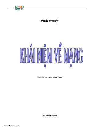 Bài giảng Khái niệm về mạng