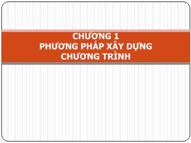 Bài giảng Kỹ thuật lập trình nâng cao - Chương 2: Phương pháp xây dựng phương trình