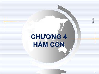 Bài giảng Lập trình CC++ - Chương 4: Hàm con