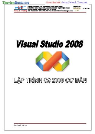 Bài giảng Lập trình Visual Studio 2008