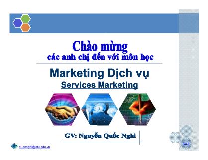 Bài giảng Marketing dịch vụ (Services Marketing) - Nguyễn Quốc Nghi