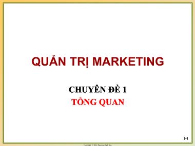 Bài giảng môm Quản trị Marketing