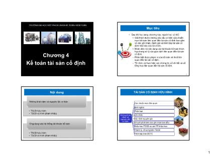 Bài giảng môn học Kế toán tài chính 1 - Chương 4: Kế toán tài sản cố định