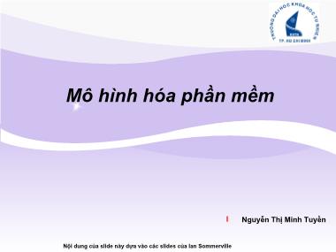 Bài giảng Nhập môn Công nghệ phần mềm - Bài 4: Mô hình hóa phần mềm