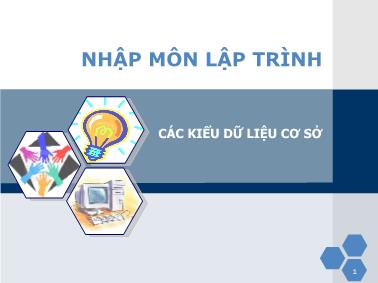 Bài giảng Nhập môn lập trình - Chủ đề 2: Các kiểu dữ liệu cơ sở