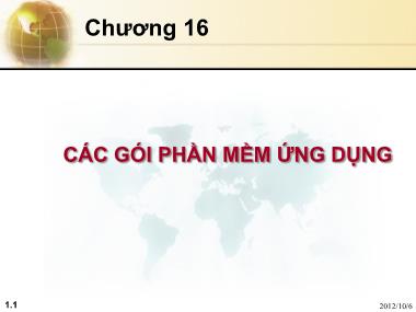 Bài giảng Nhập môn tin học - Chương 15: Các gói phần mềm ứng dụng