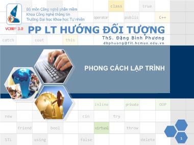 Bài giảng Phong cách lập trình