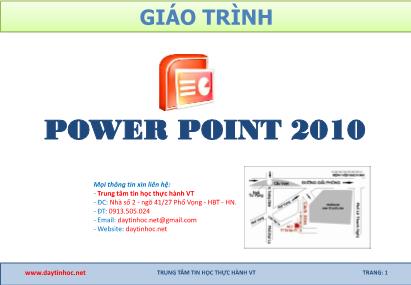 Bài giảng Power Point 2010