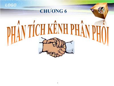 Bài giảng Quản trị bán hàng - Chương 6: Phân tích kênh phân phối