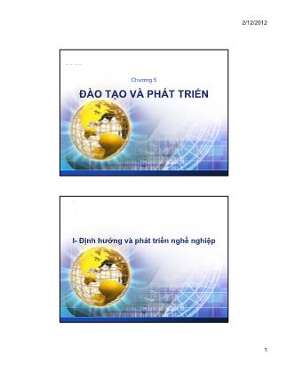 Bài giảng Quản trị nguồn nhân lực - Chương 5: Đào tạo và phát triển