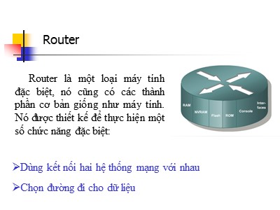 Bài giảng Router