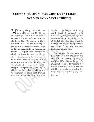 Bài giảng Thiết kế hệ thống sản xuất - Chương 5: Hệ thống vận chuyển vật liệu: nguyên lý và mô tả thiết bị
