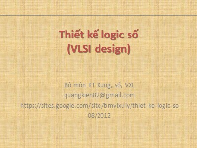 Bài giảng Thiết kế logic số (VLSI design) - Chương II: Ngôn ngữ VHDL (Phần 5)