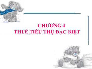 Bài giảng Thuế (Taxation) - Chương 4: Thuế Tiêu thụ đặc biệt