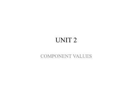 Bài giảng Tiếng Anh chuyên ngành Viễn thông - Unit 2: Component values (Part 1)