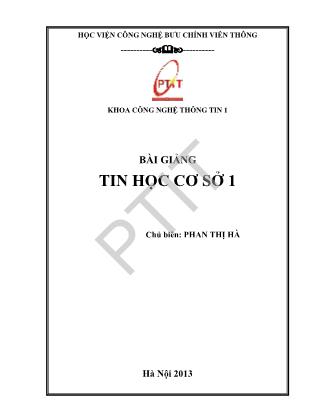 Bài giảng Tin học cơ sở 1