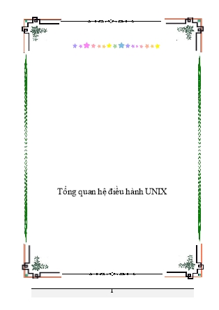 Bài giảng Tổng quan hệ điều hành UNIX