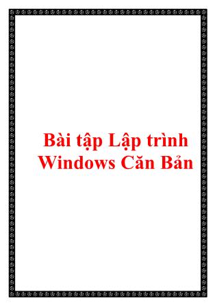 Bài tập lập trình Windows căn bản