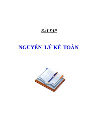 Bài tập môn Nguyên lý kế toán