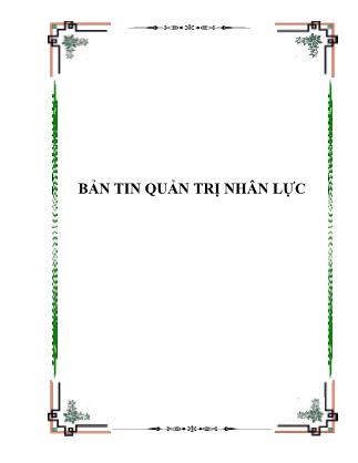 Bản tin Quản trị nhân lực