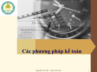 Các phương pháp kế toán