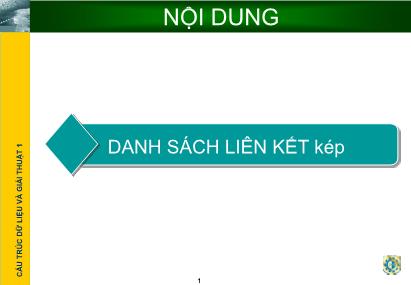 Cấu trúc dữ liệu và giải thuật - Chương 5: Danh sách liên kết kép