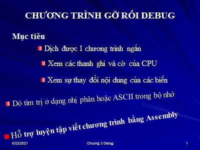 Chương trình gỡ rối Debug