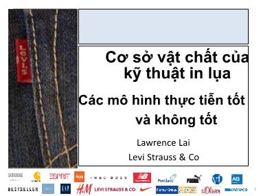 Cơ sở vật chất của kỹ thuật in lụa - Các mô hình thực tiễn tốt và không tốt