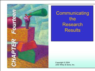 Communicating the Research Results