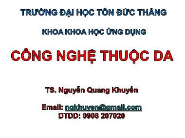 Công nghệ thuộc da - Chương 5: Thuộc Lại (Retanning)