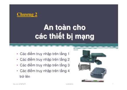 Giáo án An toàn mạng - Chương 2: An toàn cho các thiết bị mạng