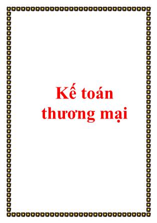 Giáo án môn Kế toán thương mại