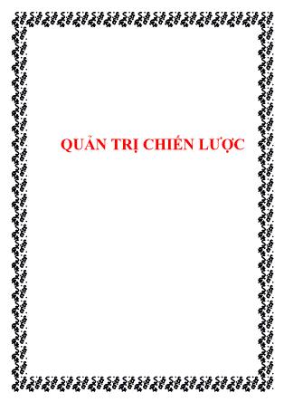 Giáo án Quản trị chiến lược