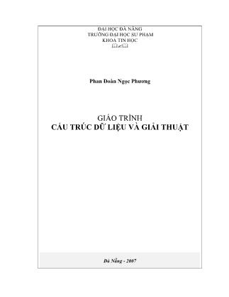 Giáo trình Cấu trúc dữ liệu và giải thuật - Phan Đoàn Ngọc Phương