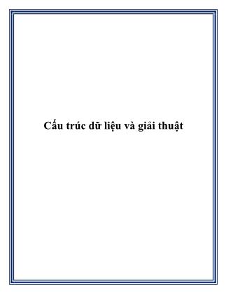 Giáo trình Cấu trúc dữ liệu và giải thuật