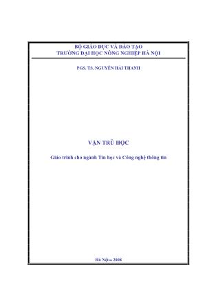 Giáo trình cho ngành Tin học và Công nghệ thông tin (Phần 1)