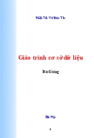 Giáo trình Cơ sở dữ liệu - Vũ Đức Thi