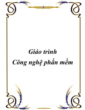 Giáo trình Công nghệ phần mềm - Phan Huy Khánh